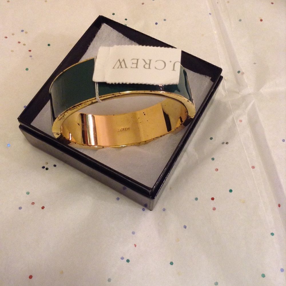 J. Crew Hunter Green Cuff Bangle